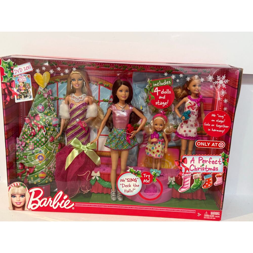 Barbie Target A Perfect Christmas Doll Collection Four Singing Dolls NOS